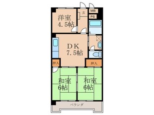 シャトレ上本町の物件間取画像